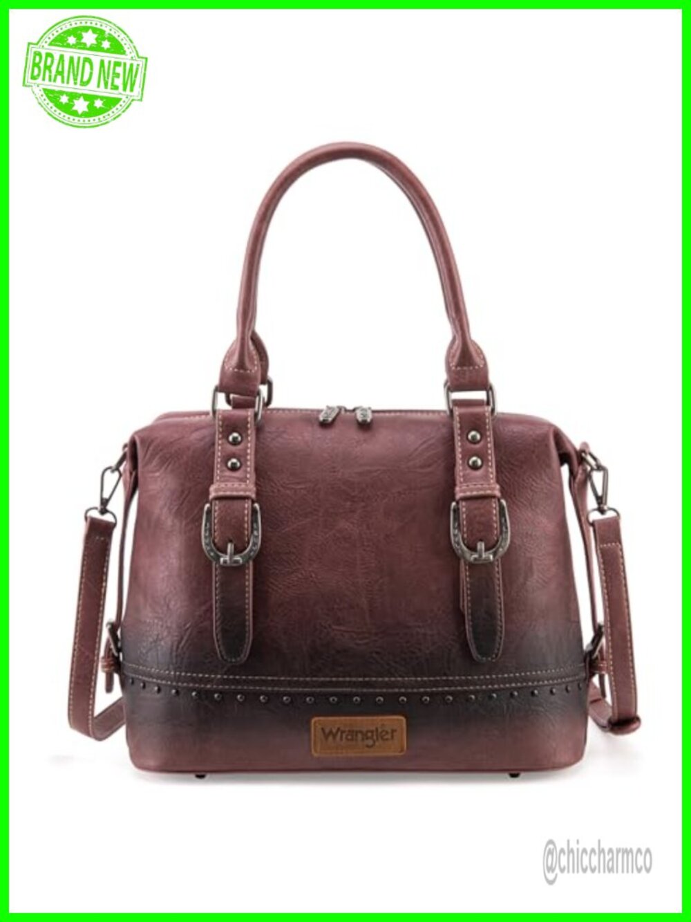 Western Barrel Satchel Doctor Bag Hobo Shoulder Purse Detachable Strap Women
